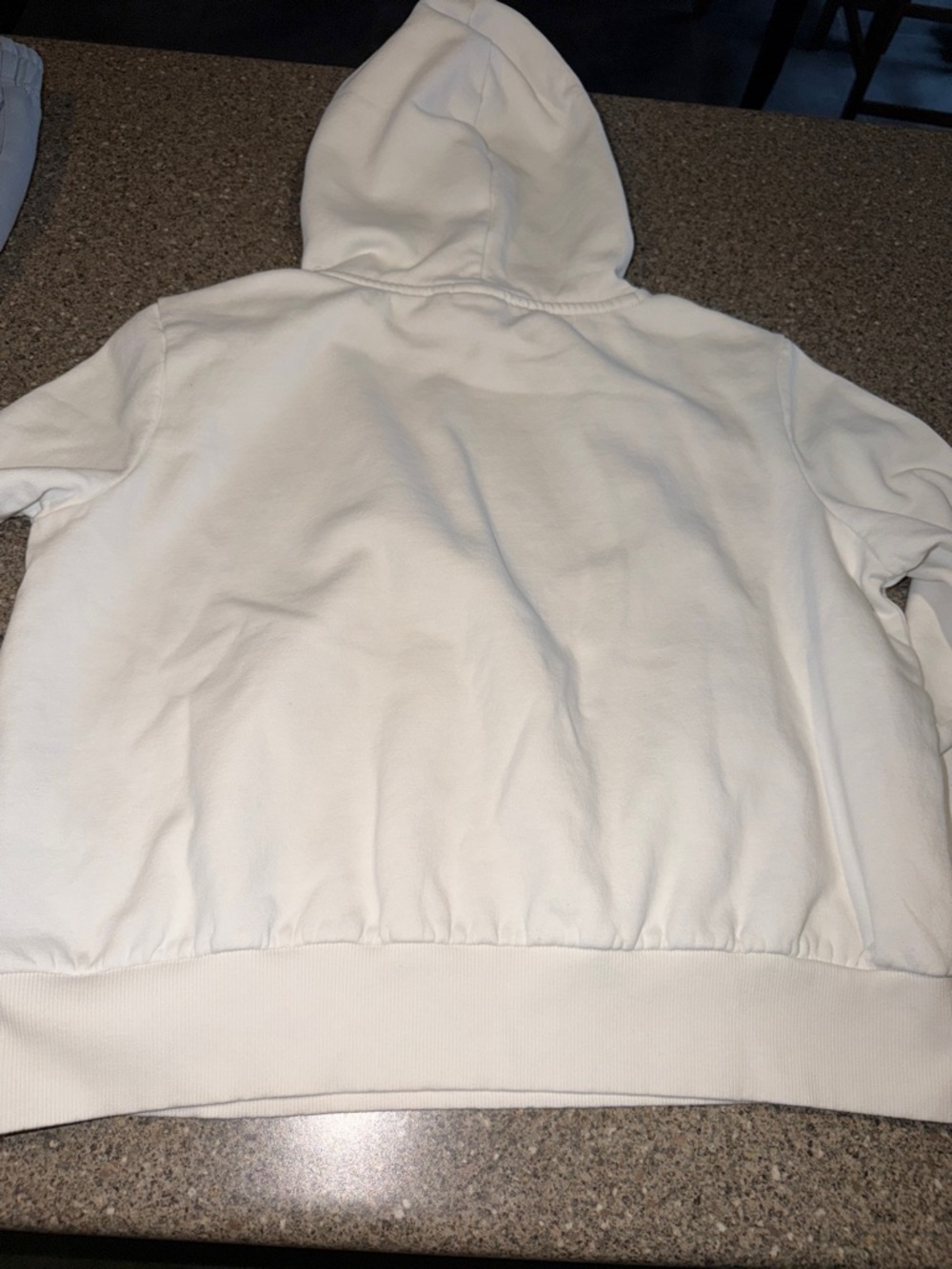 ONLY White Hoodie with Gold Drawstrings and Logo - Picture 3 of 3